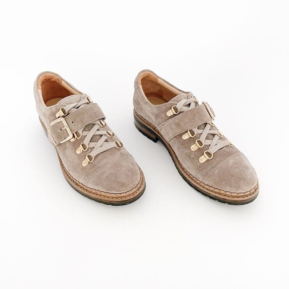 The Office of Angela Scott Shoes - The Office of Angela Scott Mr. Logan Oxfords EU 37.5 US 7.5 Taupe Suede Shoes